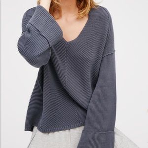 FREE PEOPLE LA BREA V-NECK SWEATER
